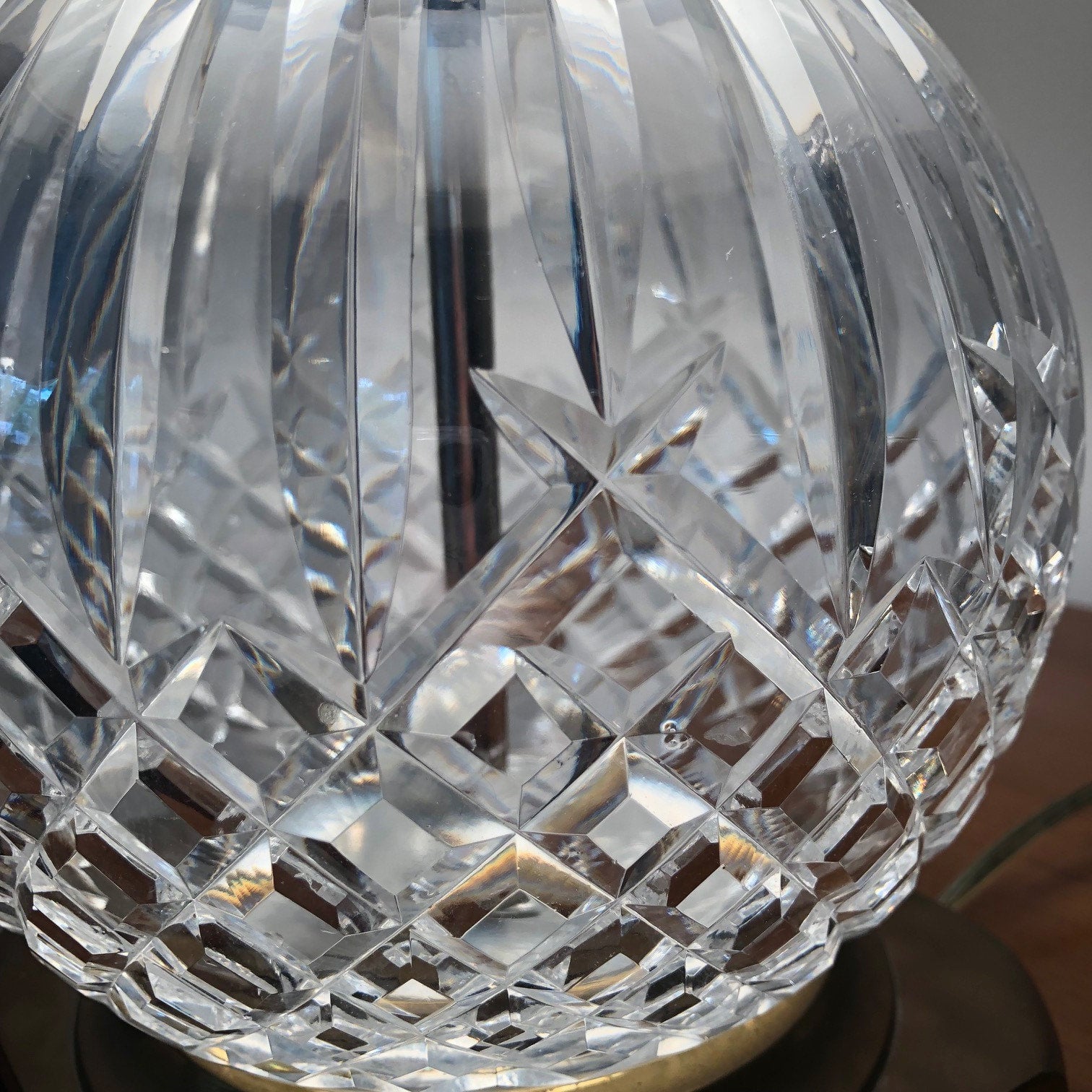Elegant Waterford Crystal Solid Brass Base Table Lamp, FREE Domestic  Shipping -  Canada